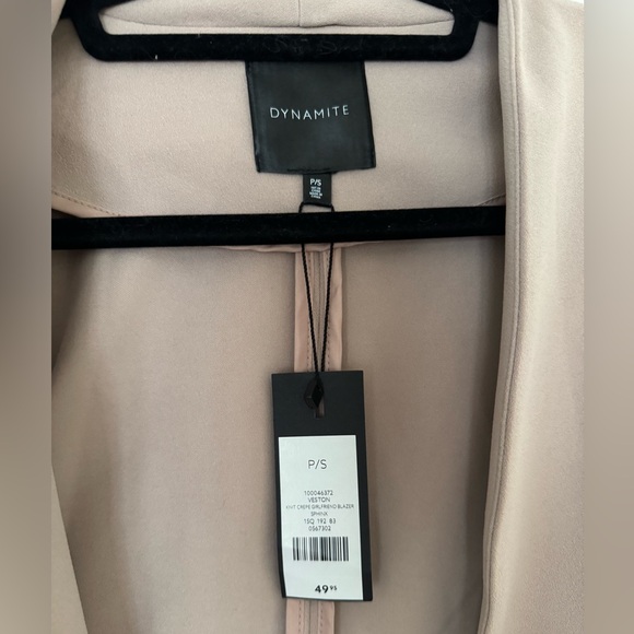 Dynamite Blush Light Blazer Jacket - NWT Small - Picture 2 of 2